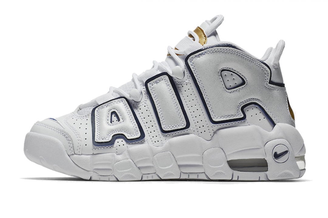 AIR MORE UPTEMPO GS WHITE MIDNIGHT NAVY [415082-109]