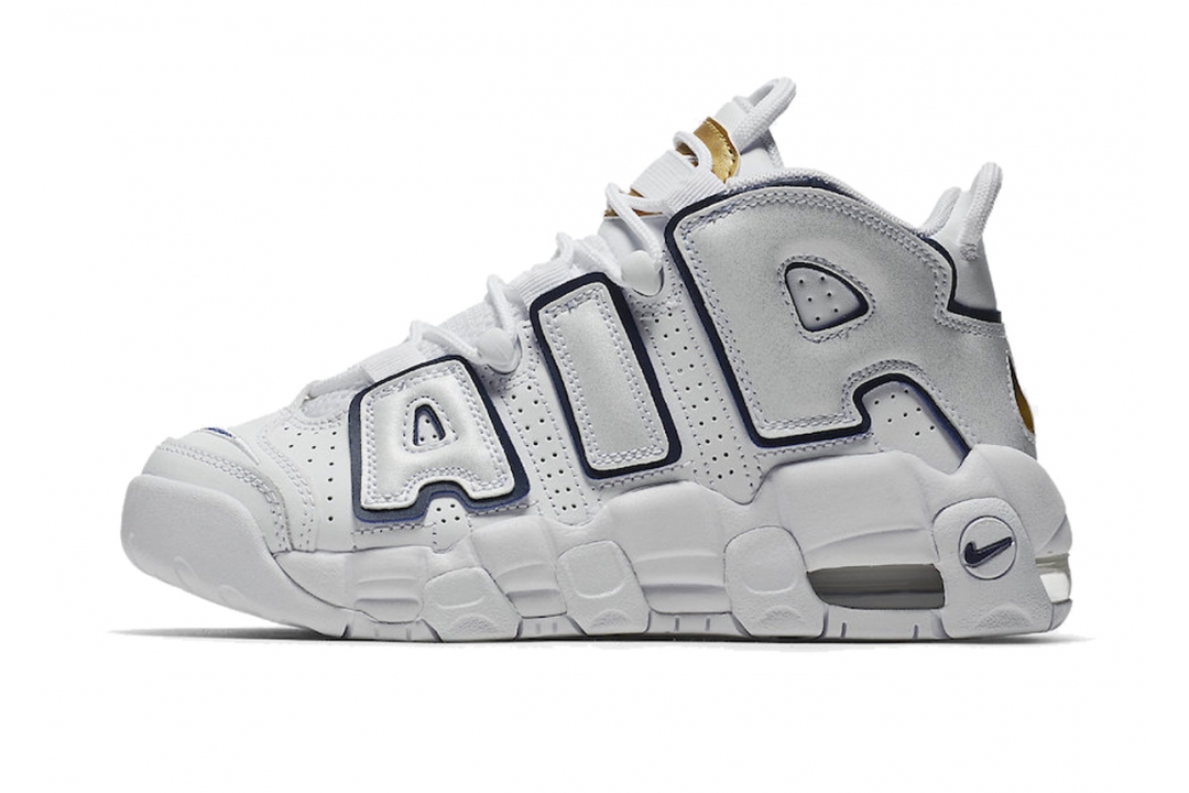 AIR MORE UPTEMPO GS WHITE MIDNIGHT NAVY [415082-109]