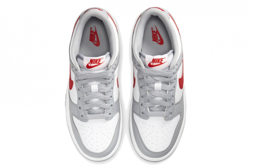 DUNK LOW WHITE GREY RED GS [DV7149-001]
