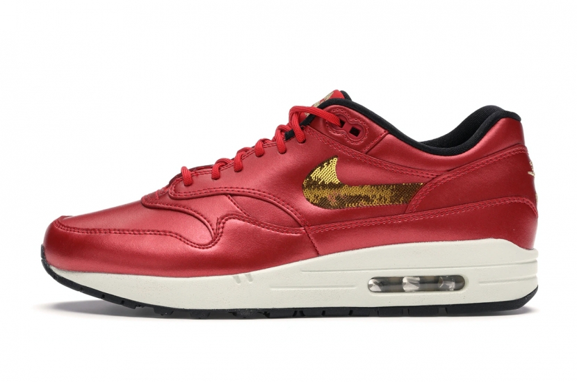  AIR MAX 1 RED GOLD SEQUIN [CT1149-600]