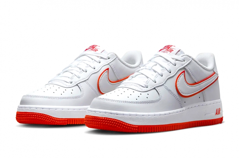 AIR FORCE 1 LOW WHITE PICANTE RED GS [DV7762-101]
