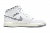 AIR JORDAN 1 MID NEUTRAL GREY GS [554725-135]