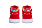 AIR JORDAN 1 MID BARCELONA SWEATER RED PATENT [DC7248-600]