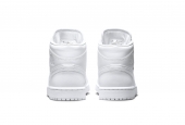 AIR JORDAN 1 MID TRIPLE WHITE W [DV0991-111]