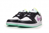 AIR JORDAN 1 LOW BLACK WHITE PURPLE [553560-151]