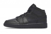 AIR JORDAN 1 MID TRIPLE BLACK [554725-091]