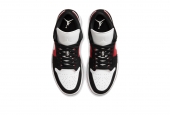 AIR JORDAN 1 LOW BLACK WHITE GYM RED [DC0774-016]