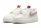 AIR FORCE 1 LV8 DOUBLE SWOOSH SILVER GOLD [DH9595-001]