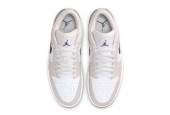 AIR JORDAN 1 LOW MIDNIGHT NAVY NEUTRAL GREY [553558-146]
