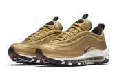 AIR MAX 97 METALLIC GOLD TRAINERS (GS) [918890-700]