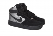 AIR FORCE 1 HIGH PREMIUM METALLIC BLACK SILVER [654440-003]