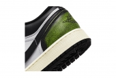 AIR JORDAN 1 LOW WHITE BLACK GREEN GS [DO8244-003]