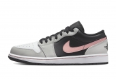 AIR JORDAN 1 LOW BLACK GREY PINK [553558-062]