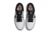 AIR JORDAN 1 LOW BLACK GREY PINK [553558-062]