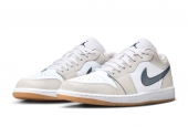 AIR JORDAN 1 LOW MIDNIGHT NAVY NEUTRAL GREY [553558-146]