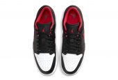 AIR JORDAN 1 LOW BLACK FIRED RED [553558-063]