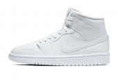 AIR JORDAN 1 MID WHITE SNAKESKIN [BQ6472-110/BQ6472-100]