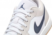 AIR JORDAN 1 LOW MIDNIGHT NAVY NEUTRAL GREY [553558-146]