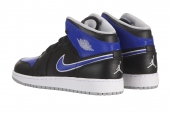 AIR JORDAN 1 MID GS BLACK ROYAL [554725-007]