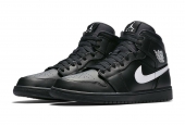 AIR JORDAN 1 MID BLACK WHITE 2018 [554724-049]