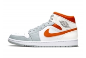 AIR JORDAN 1 MID STARFISH PURE PLATINUM [CW7591-100]