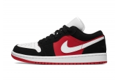 AIR JORDAN 1 LOW BLACK WHITE GYM RED [DC0774-016]