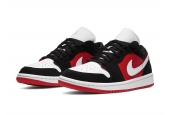 AIR JORDAN 1 LOW BLACK WHITE GYM RED [DC0774-016]