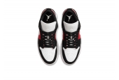 AIR JORDAN 1 LOW BLACK WHITE GYM RED [DC0774-016]