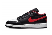 AIR JORDAN 1 LOW BLACK FIRED RED GS [553560-063]