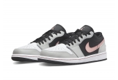 AIR JORDAN 1 LOW BLACK GREY PINK [553558-062]