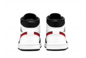 AIR JORDAN 1 MID BLACK CHILE RED WHITE [554724-075]