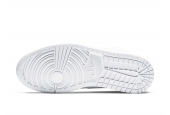 AIR JORDAN 1 MID GS TRIPLE WHITE [554725-130]