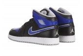 AIR JORDAN 1 MID GS BLACK ROYAL [554725-007]