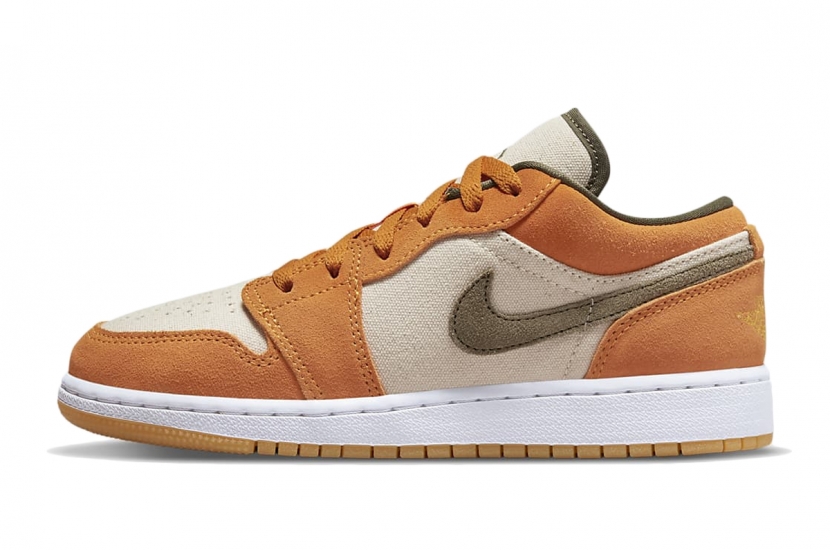 AIR JORDAN 1 LOW ORANGE OLIVE (GS) [DJ0342-102]