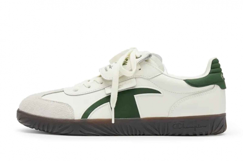 CHAMPION ESSENTIALS CHAMP T-TRAINER WHITE/GREEN  [U4CFCTM14N1]