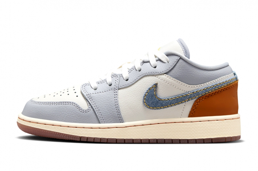 AIR JORDAN 1 LOW REPAIRED DENIM SWOOSH GS [FZ5046-041]