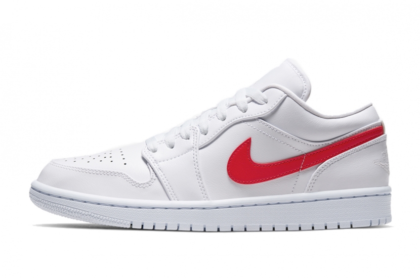 AIR JORDAN 1 LOW WHITE UNIVERSITY RED [AO9944-161]