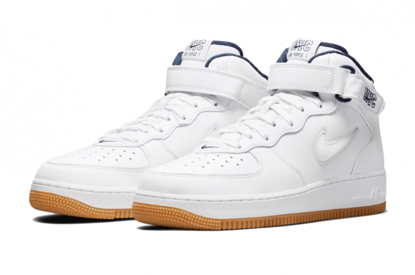 AIR FORCE 1 MID JEWEL NYC WHITE MIDNIGHT NAVY [DH5622-100]