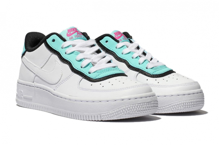 AIR FORCE 1 DOUBLE AQUA BLACK [BV1084-100]