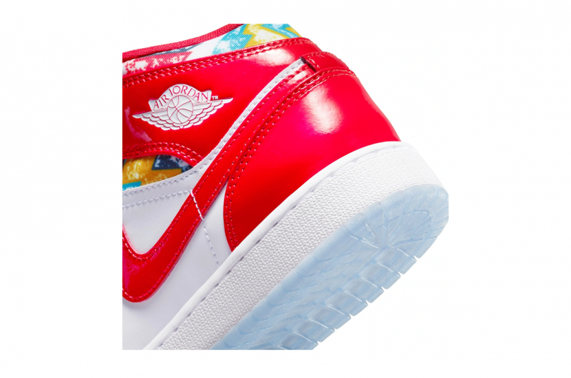 AIR JORDAN 1 MID BARCELONA SWEATER RED PATENT [DC7248-600]