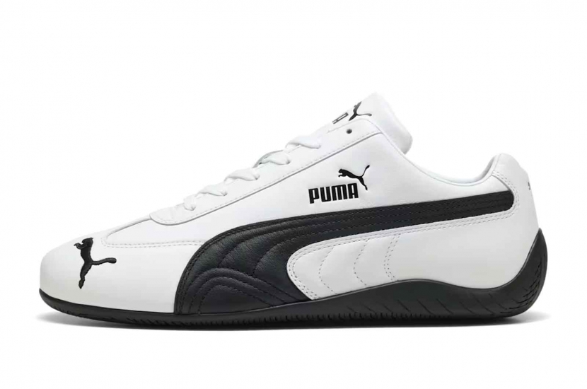 PUMA SPEEDCAT LEATHER WHITE BLACK [401603-02]