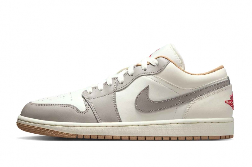 AIR JORDAN 1 LOW RED COLLEGE GREY [553558-169]