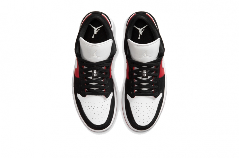 AIR JORDAN 1 LOW BLACK WHITE GYM RED [DC0774-016]