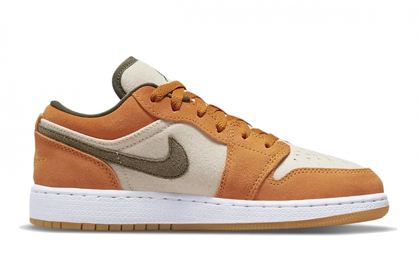 AIR JORDAN 1 LOW ORANGE OLIVE (GS) [DJ0342-102]