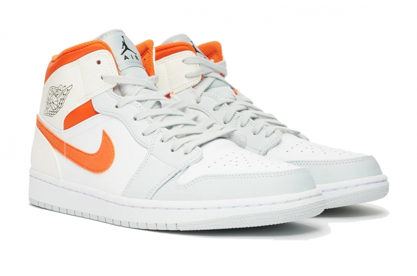 AIR JORDAN 1 MID STARFISH PURE PLATINUM [CW7591-100]