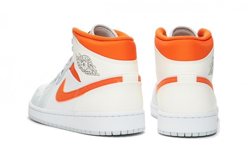 AIR JORDAN 1 MID STARFISH PURE PLATINUM [CW7591-100]