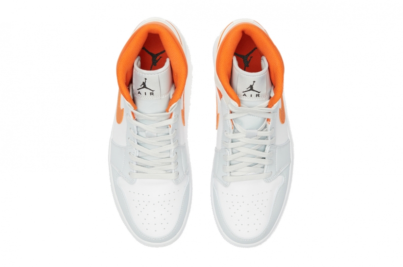 AIR JORDAN 1 MID STARFISH PURE PLATINUM [CW7591-100]