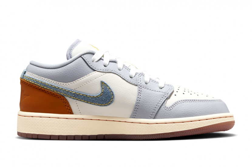 AIR JORDAN 1 LOW REPAIRED DENIM SWOOSH GS [FZ5046-041]