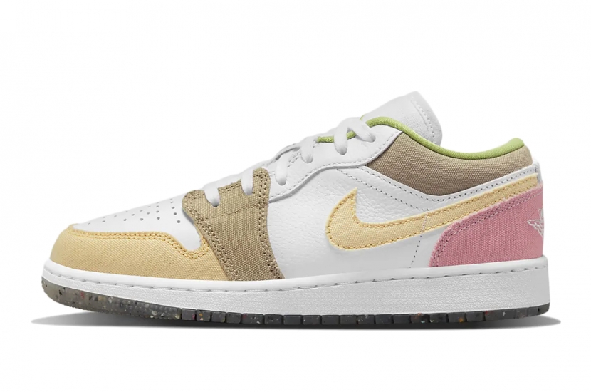 AIR JORDAN 1 LOW PASTEL GRIND VIVID GREEN GS [DJ0341-100]