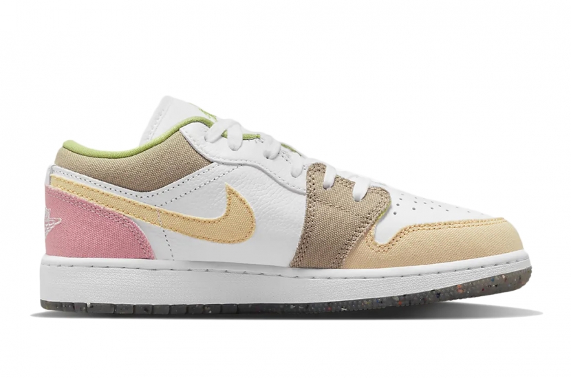 AIR JORDAN 1 LOW PASTEL GRIND VIVID GREEN GS [DJ0341-100]